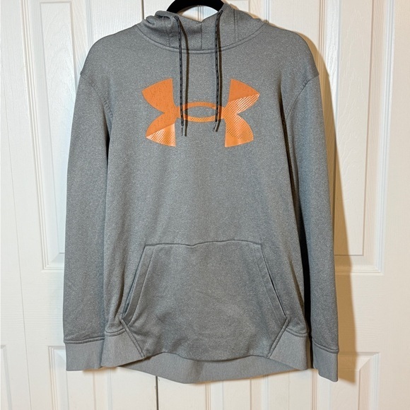 Under Armour Other - Under Armour Men's Gray Sweatshirt Sz M  Orange Emblem AM
